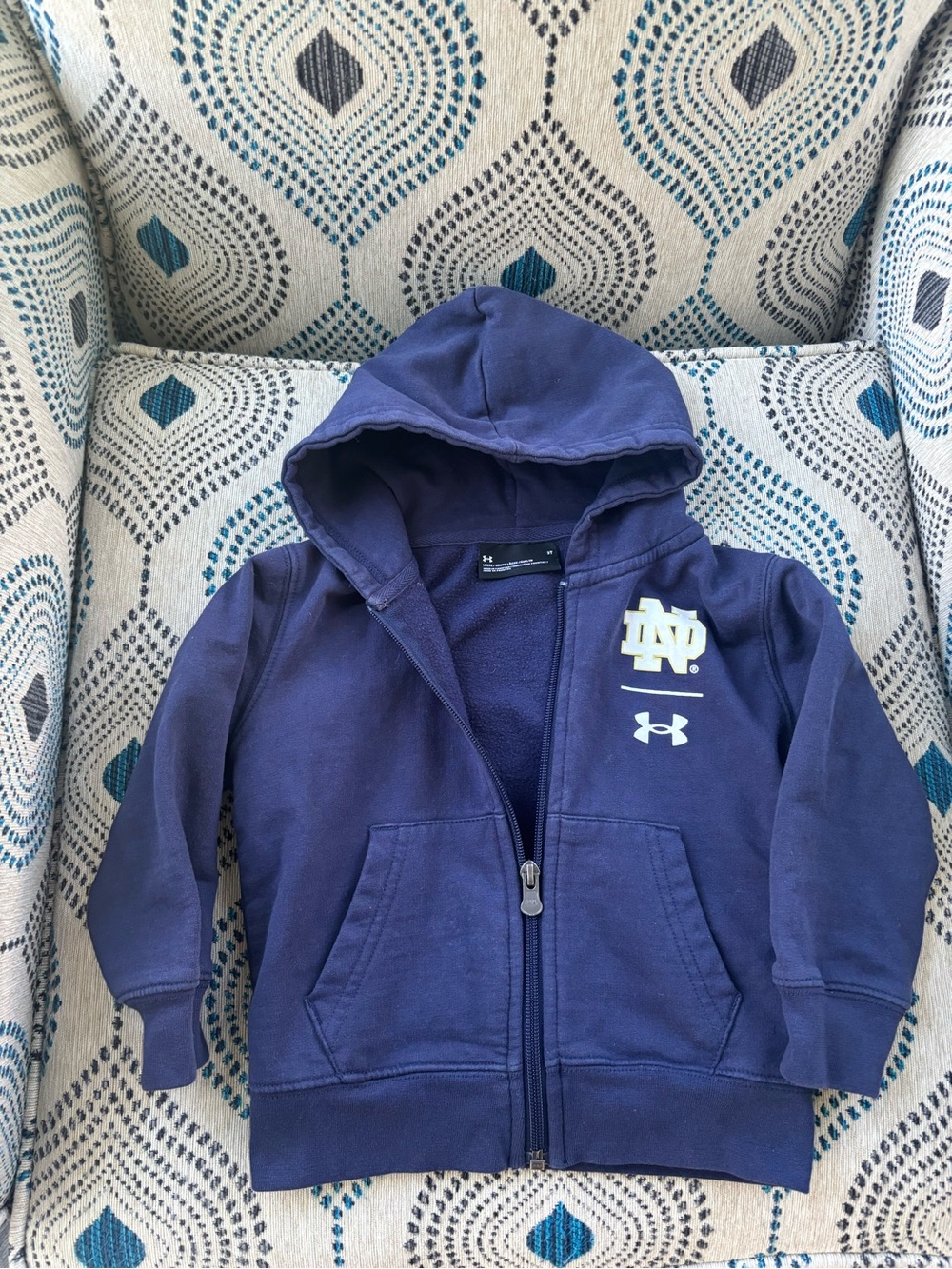 Under Armour Toddlers' Navy Blue Notre Dame Full-Zip Hoodie